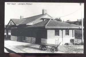 RPPC LEXINGTON MISSOURI PACIFIC RAILROAD DEPOT STATION REAL PHOTO POSTCARD