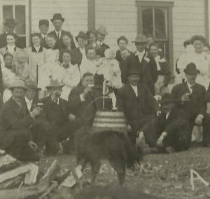 Carrington NORTH DAKOTA RP 1909 DUTCH WEDDING Beer KEG Pigs nr New Rockford FARM 