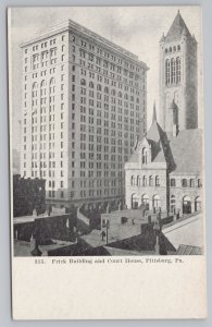 State View~Pittsburg Pennsylvania~Frick Building & Court House~B&W~Vintage PC