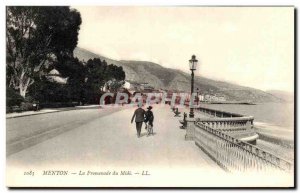 Old Postcard Menton Promenade Du Midi