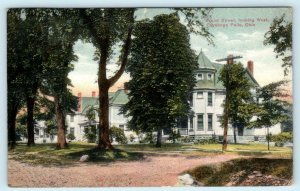 CAYAHUGA FALLS, Ohio OH ~ Looking West BROAD STREET Scene 1913 Postcard