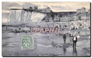 Old Postcard Mers Seas On The Beach to the Cliff