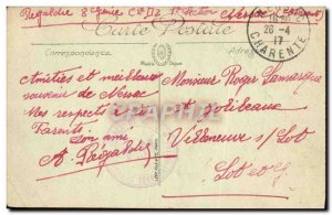 Old Postcard Angouleme Carnot Statue And Rempart Desaix