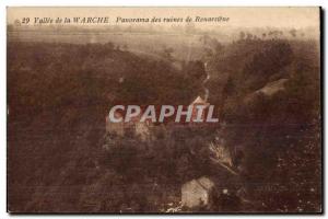 Old Postcard Vallee Warche Panorama ruins of Renarstene