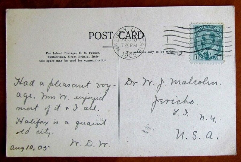 VINTAGE 1905 POSTCARD HALIFAX N.S. CANADA H.M. DOCKYARD