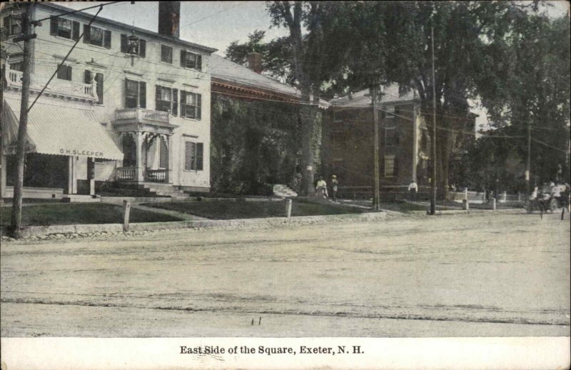 Exeter New Hampshire NH Street Scene Frank W Swallow c1900s-20s Postcard