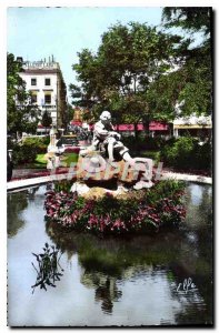 Postcard Old Toulouse the Pink City statue of Poet Condouli to Roosevelt Square