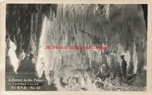 NM, Carlsbad Cavern, New Mexico, RPPC, Cave, A Corner in the Palace View