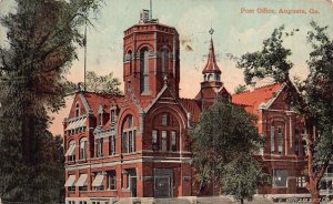 AUGUSTA GEORGIA~POST OFFICE~1911  VALENTINE & SONS PUBL POSTCARD