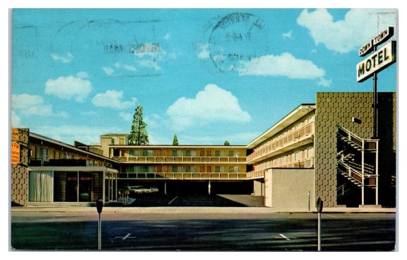 1974 Down Town Motel, Napa, CA Postcard