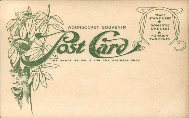 Woonsocket Rubbers Shoes Ad Design No. 7 Spain c1910  Vintage Postcard