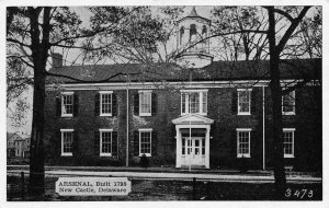 NEW CASTLE, DE Delaware  ARSENAL~Built In 1798  NEW CASTLE COUNTY  1947 Postcard