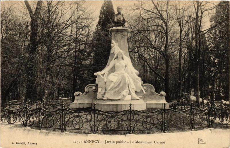 CPA Annecy Jardin public - Le Monument Carnot (618429)