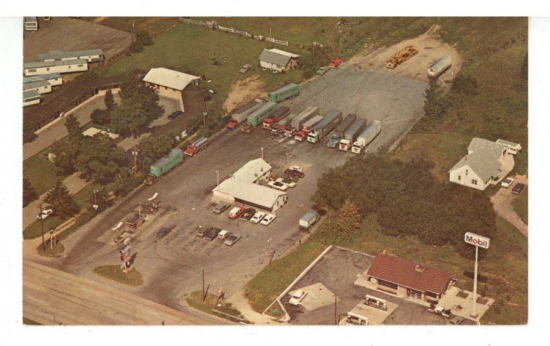 MI - Plainwell. Olympia Truck Stop & Mobil  Gas Station  ca 1964