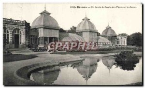 Old Postcard Rennes A Basin Botanical Gardens and Greenhouses