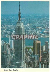 Modern Postcard Empire State Building showing the east river and queens in th...