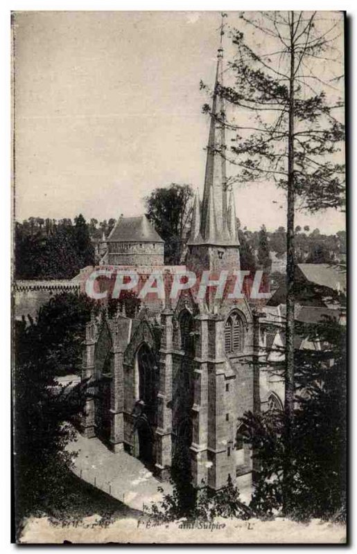 Old Postcard Fougere L & # 39eglise Saint Sulpice