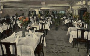 Chicago Ill IL Stuart's Main Dining Room Interior Vintage Postcard