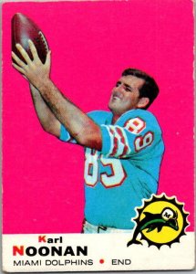 1969 Topps Football Card Miami Dolphins Karl Loonan End sk5478