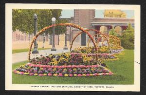 Flower Gardens Exhibition Park Toronto Canada Unused c1940s