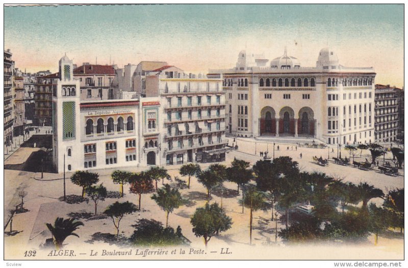 ALGER, Africa, 1900-1910´s; Le Boulevard Lafferriere Et La Poste