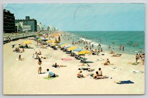 Virginia Beach Scene 1983 to Weis Family Cincinnati Ohio Postcard C22