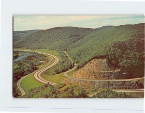 Postcard - Aerial view, Scenic route 17 at Hawk Mountain - Pennsylvania