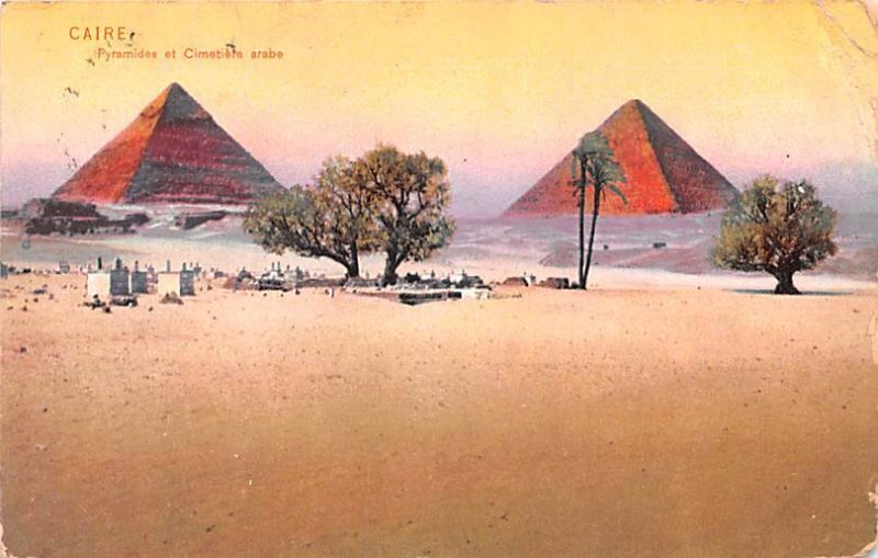 Pyramides et Cimetiere Arabe Egypt, Egypte, Africa Postal Used Unknown 