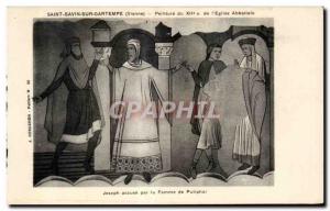 Old Postcard Saint savin on gartempe (come) Painting of the twelfth century o...