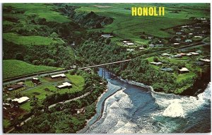 Aerial View Honolii Hilo Hawaii Hotel Postcard