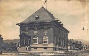 Leadville CO Post Office Horse & Wagon Real Photo Postcard