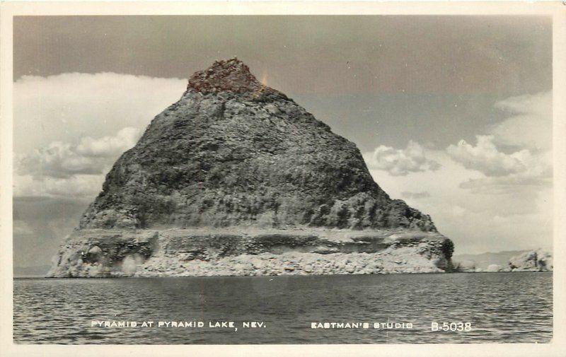 Eastman Studios 1930s Pyramid Lake Nevada RPPC real photo postcard 351