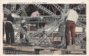 J56/ Akron Ohio Postcard c1910 U.S.S. Akron Blimp Zeppelin Construction 146