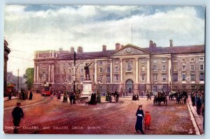 Ireland Postcard Trinity College College Green Dublin c1910 Oilette Tuck Art