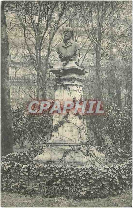 Postcard Old Paris Statue Henri Murger