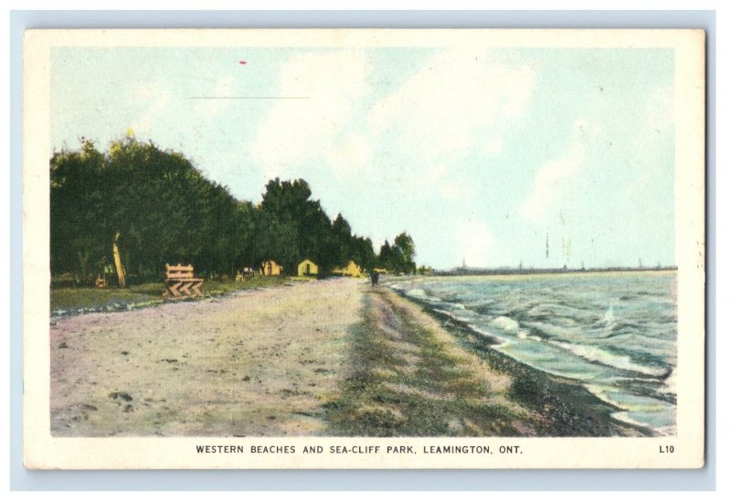 1920's Western Beaches And Sea-Cliff Park. Leamington, ONT. Postcard F110E