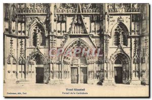 Old Postcard Toul Illustrates the Cathedral Portal