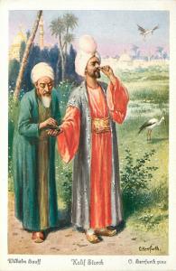 Postcard Caliph Stork Fairy Tale Wilhelm  Hauff No. 5296 Herrfurth