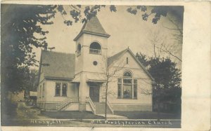Postcard RPPC 1907 Illinois Henry Presbyterian Church #17 23-12135