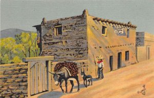 Santa Fe New Mexico 1940s Postcard Oldest House In US