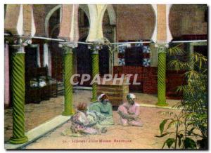 Old Postcard Algeria Interior of a Moorish House