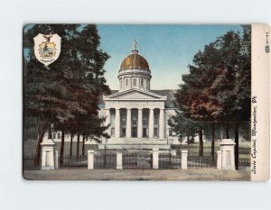 Postcard State Capitol Montpelier Vermont USA