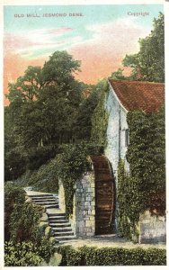 Vintage Postcard Water Wheel Old Mill Jesmond Dene Public Park Newcastle England