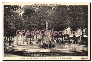 Old Postcard La Bourboule Place Du Jet D'Eau