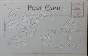 Embossed New Year Greetings 1910