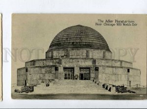 415847 USA 1933 year World Fair Adler Planetarium near Chicago Vintage postcard