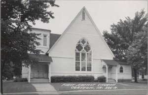 RPPC Postcard First Baptist Church Corydon IA Iowa