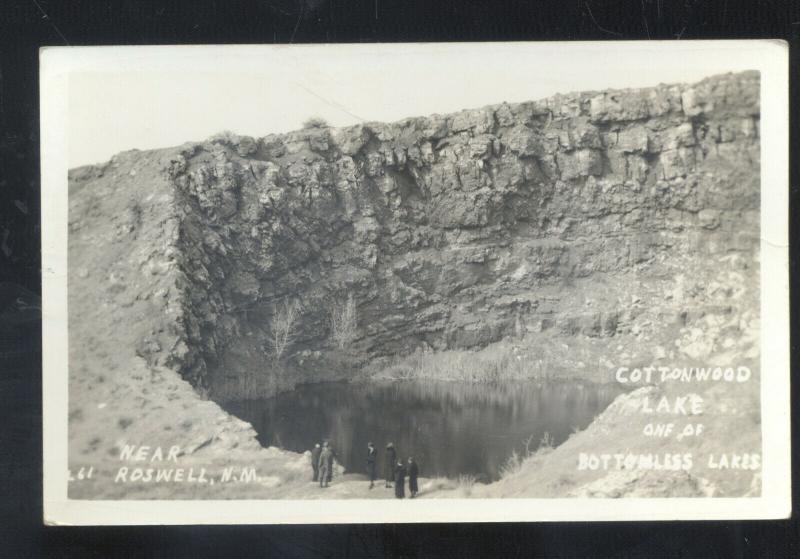 RPPC ROSWELL NEW MEXICO COTTONWOOD LAKE NM REAL PHOTO POSTCARD