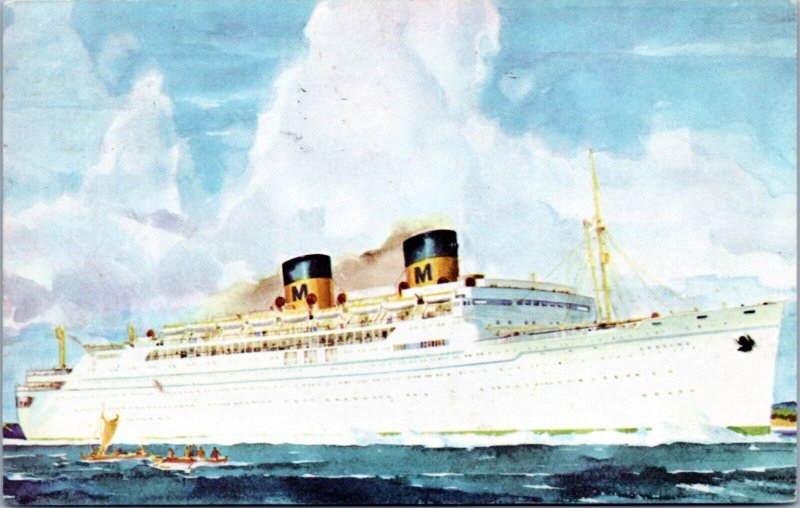 Postcard Matson Lines Luxury Liner Lurline - San Francisco, LA, Honolulu