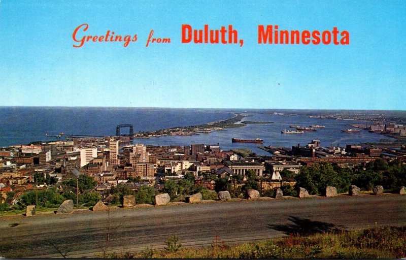 Minnesota Duluth Greetings Showing View From Boulevard Drive